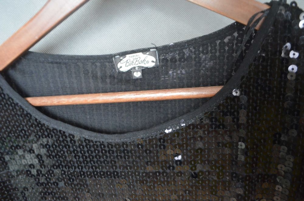 sukienka mini tunika S/M cekiny