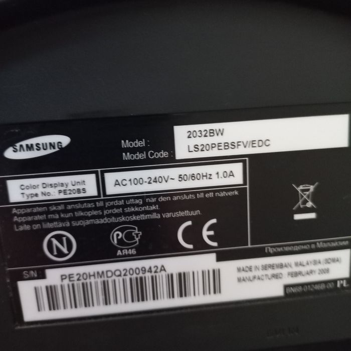 Монитор Samsung SyncMaster 2032BW