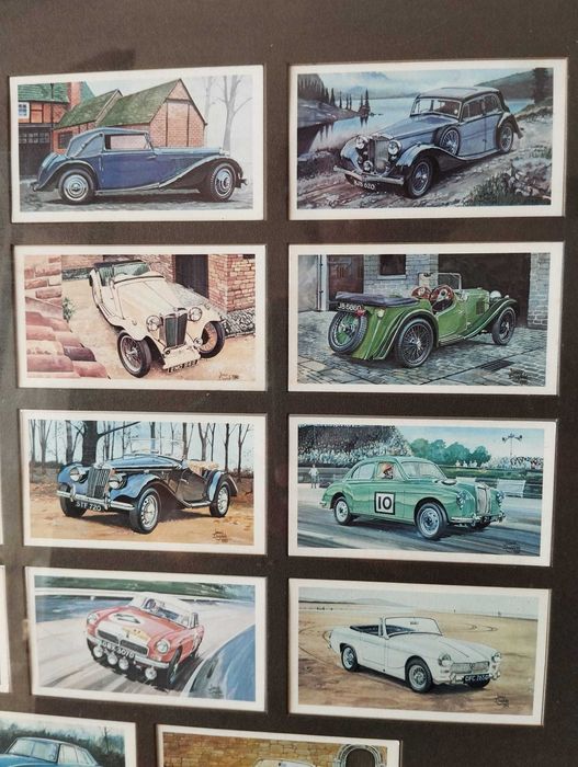 Quadros com Cartas Carros Antigos Emolduradas