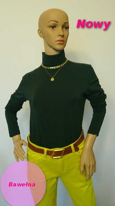 Piękny  golf zielony oliwkowy bawełna organiczna Samsoe Samsoe M L