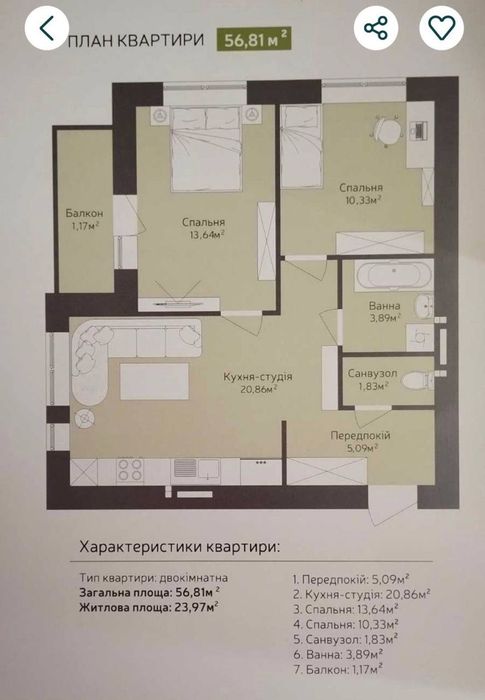 Продаж 2-кім. квартири в ЖК West Towers - View 6