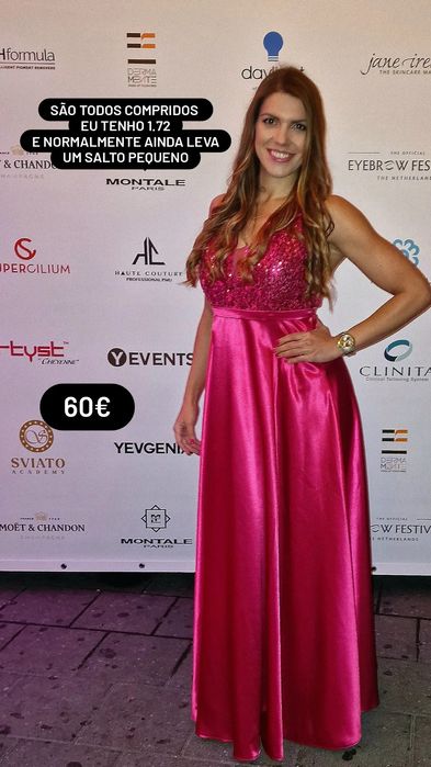 Vestido Gala rosa - alta qualidade