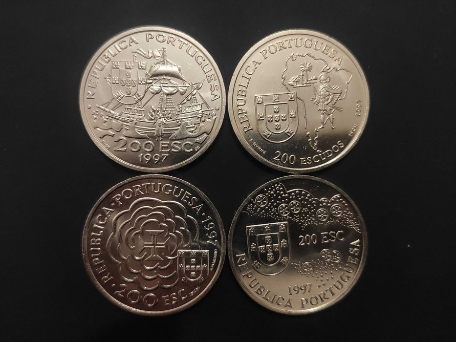 4 moedas de 200$ - Serie VIII - (Conjunto 5€) #1