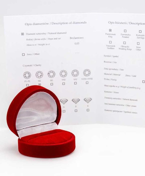 Pierścionek ze szmaragdem 0,40ct złoto 585