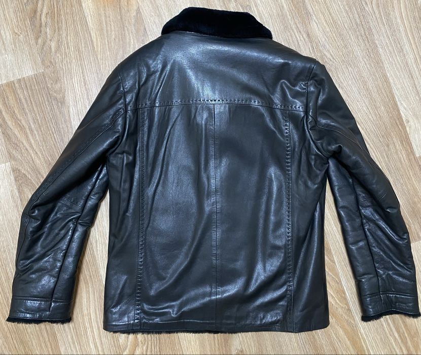 Чоловіча шкіряна куртка дубленка klaros