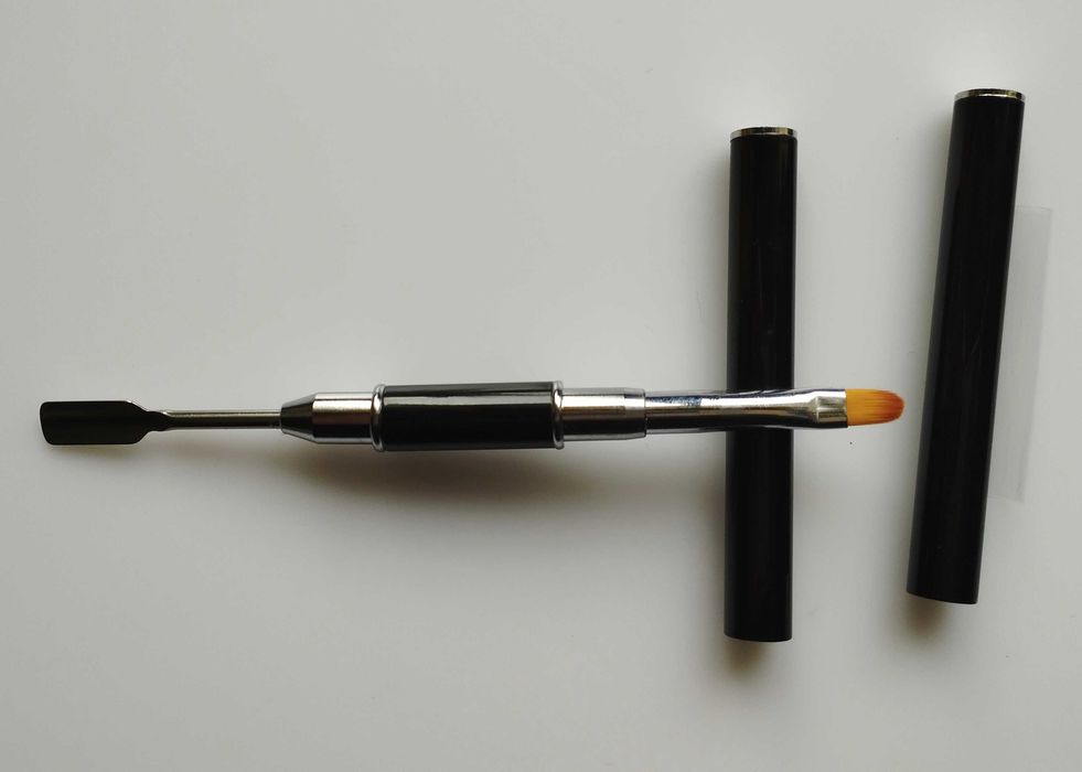 Пензель для манікюру кисть маникюрная для полигеля с лопаткой