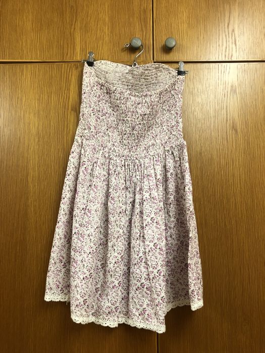 Vestido caicai rosa com flores