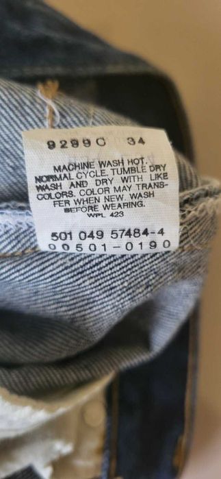 LEVIS 501 USA 34x34 1990 year джинси новые