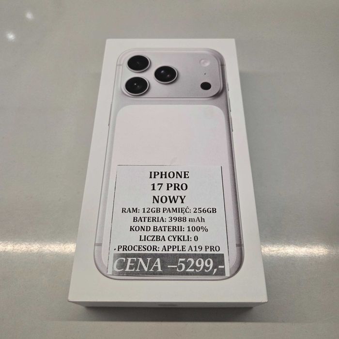 iPhone 17 Pro 256GB NOWY Topcase Vivo *Raty 0%