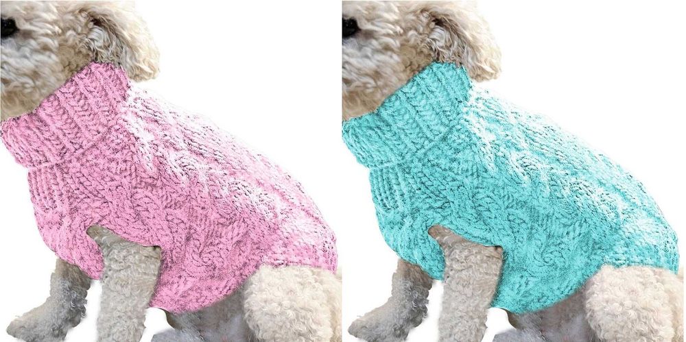 Свитер теплый вязаный для маленьких собак и котов (все размеры, цвета)