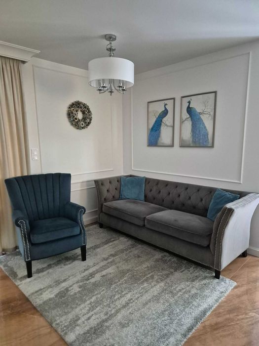Zestaw sofa i fotel + obrazy Chesterfield Modern