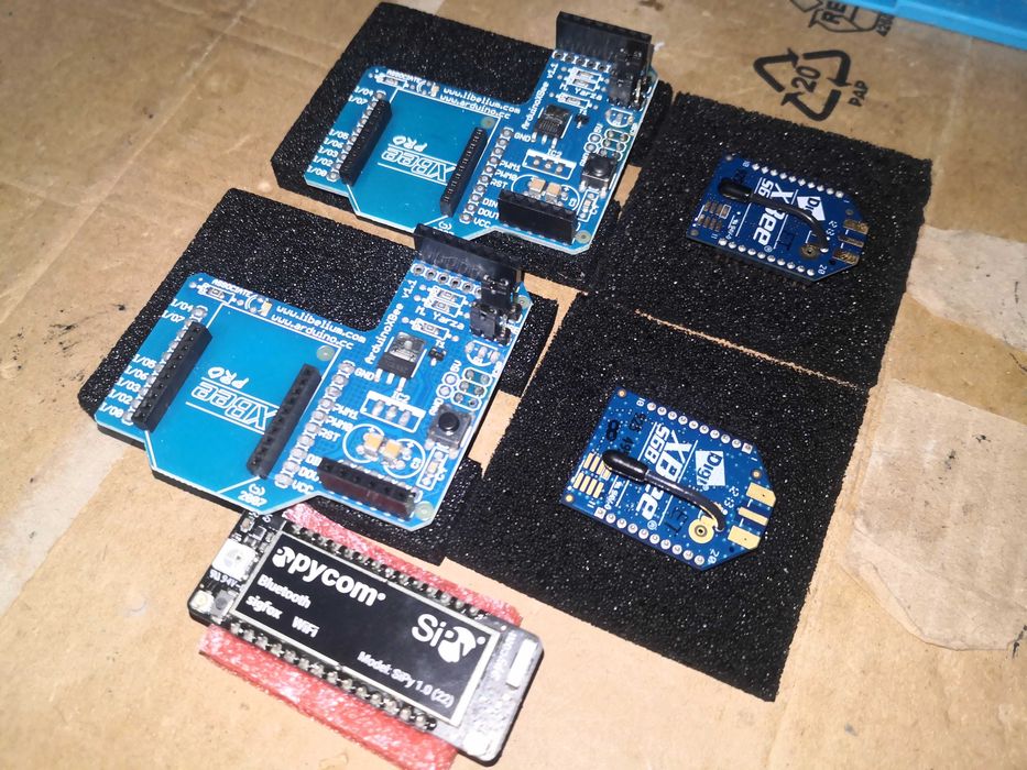 Lote Wireless / IoT – Pycom SiPy + 2× XBee Wi-Fi + 2× Arduino XBee Shield – NOS