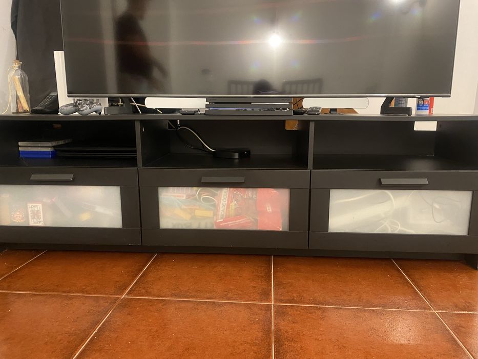 Rack movel de apoio de tv c/arrumacao