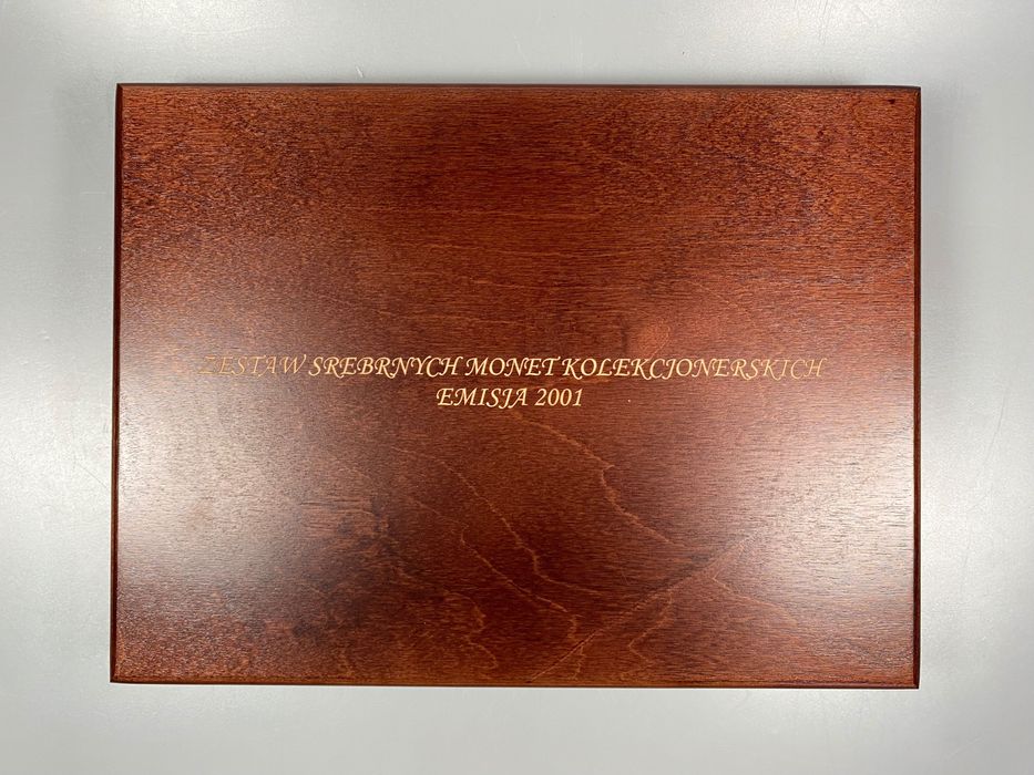 Zestaw srebrnych monet kolekcjonerskich NBP emisja 2001