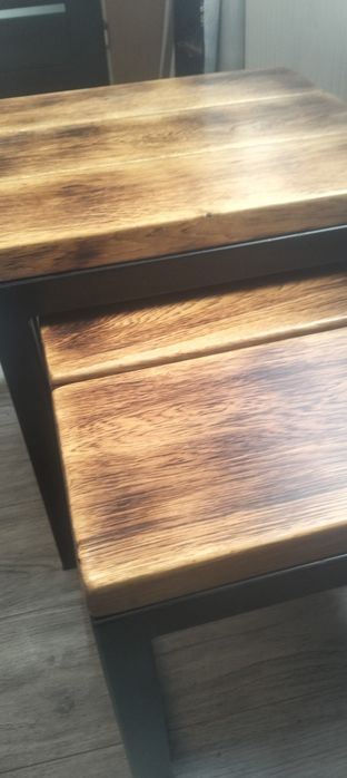 Stoliki loft opalany dąb