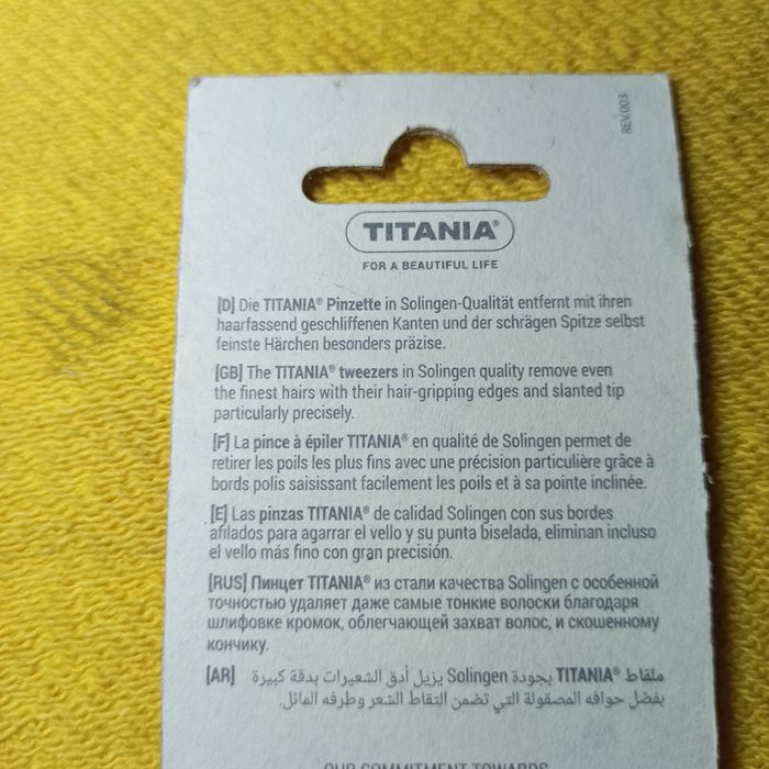 TITANIA pinzette Solingen made in Germany x 2szt