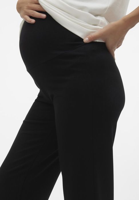 Spodnie ciążowe z prostą nogawką czarne Mamalicious XL