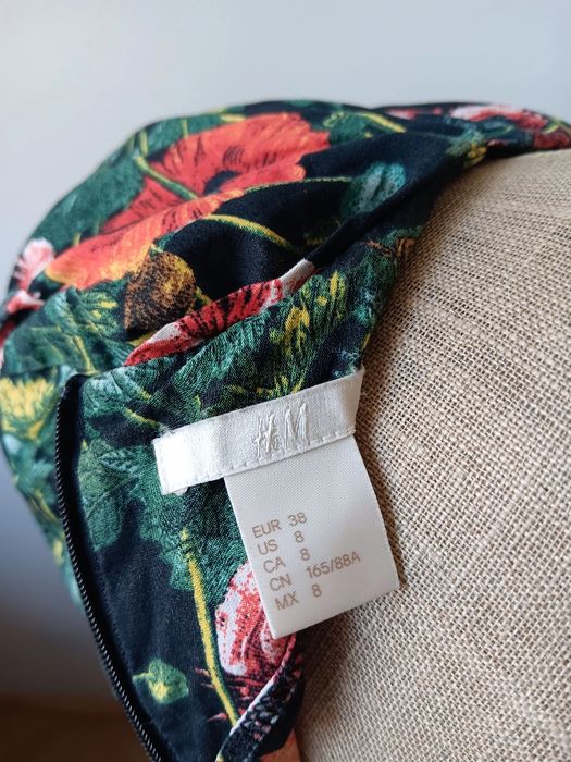 Bluzka w kwiaty bawełna H&M