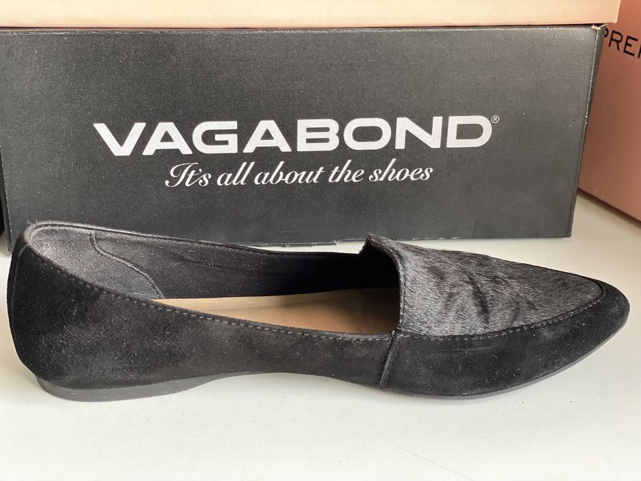 Туфлі/ балетки  жіночі чорні VAGABOND замшеві, 38 розмір