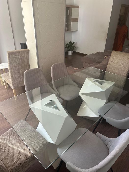 mesa de vidro moderna