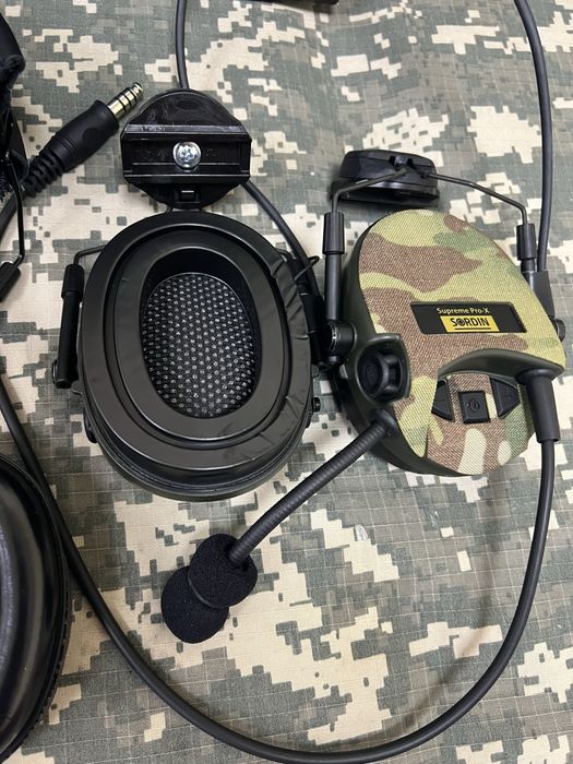 Військові навушники Sordin® + мікрофон кабель для рації + кріплення‼️