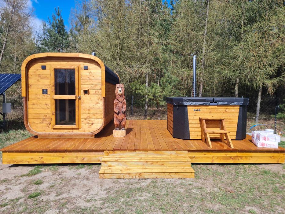KOMPLET SPA JACUZZI SAUNA BECZKA od producenta transport