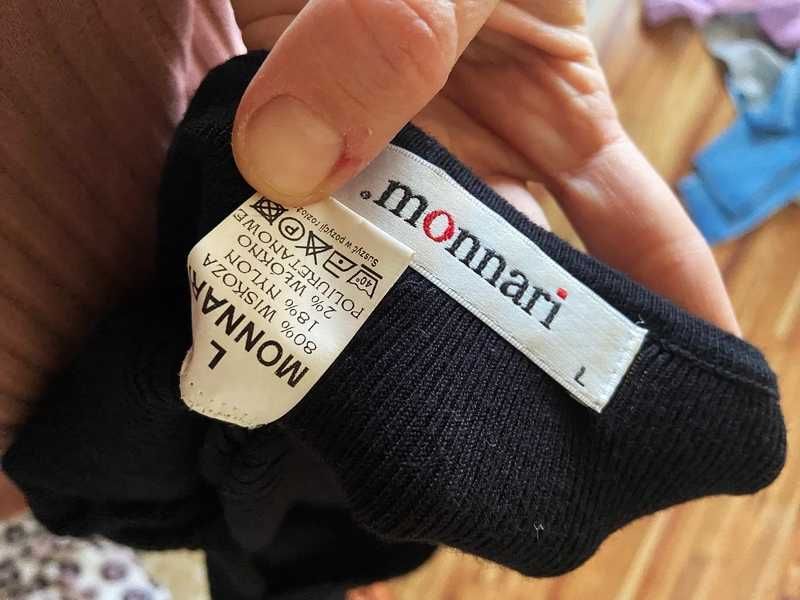 Monnari czarna bluzka kamizelka bezrekawnik m l 38 40 modna