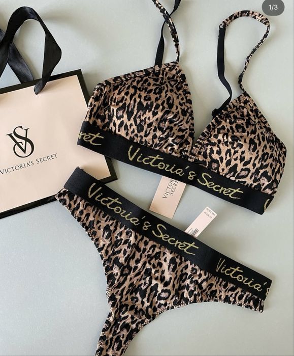 Леопардовий комплект білизни Victorias secret Купальник лео