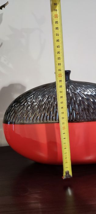 Conjunto de jarras decorativas laranja e cinzento