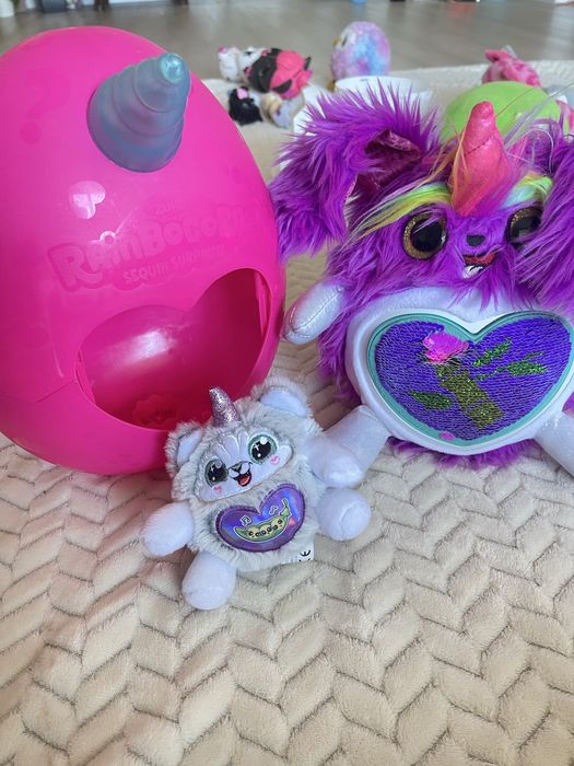 Набір мʼяких іграшок у яйці єдинорозі