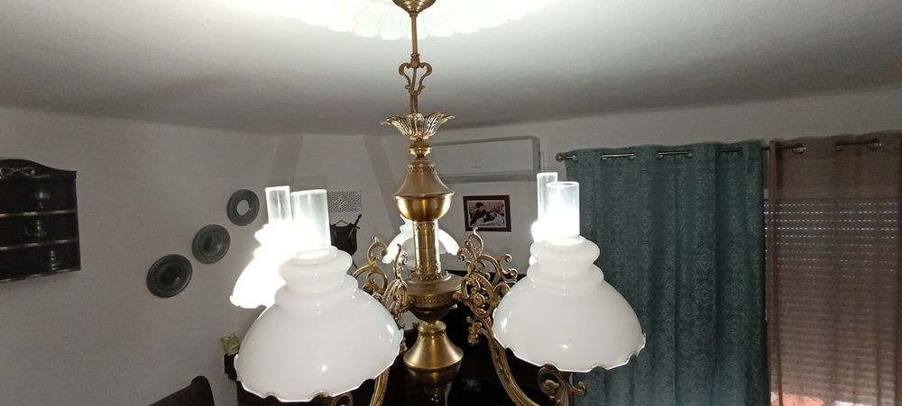 Candeeiro de teto em estanho/latão