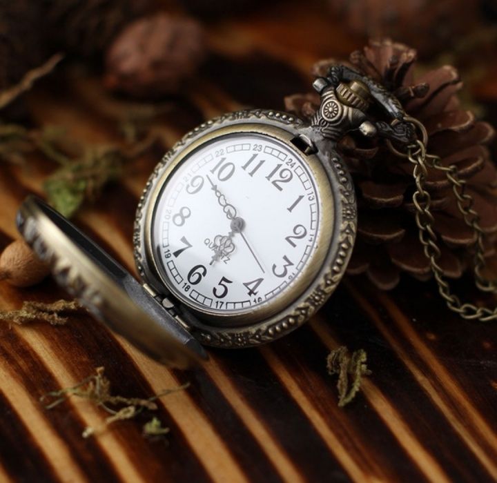 Relógio de Bolso Police da Quartz, Vintage em Bronze, NOVO e Selado.