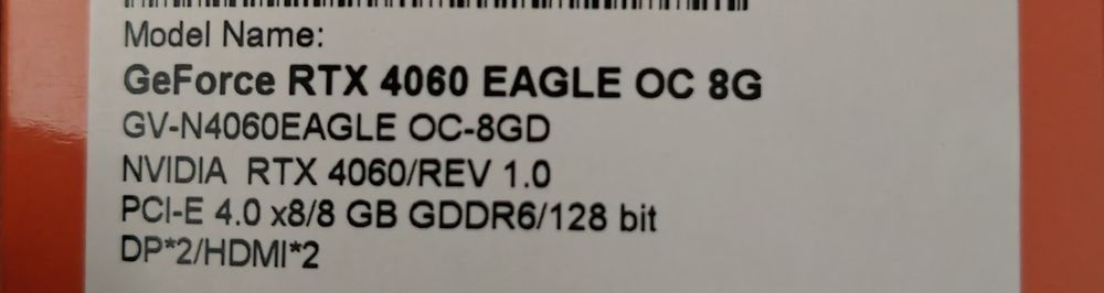 RTX 4060 Eagle OC 8GB