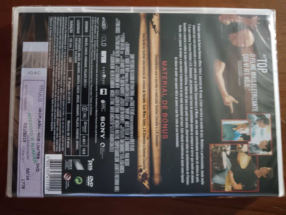 filme dvd original - whiplash - nos limirtes - selado