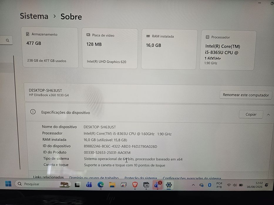 Portatil hp 2 em 1 touchscreen- NEGOCIÁVEL
