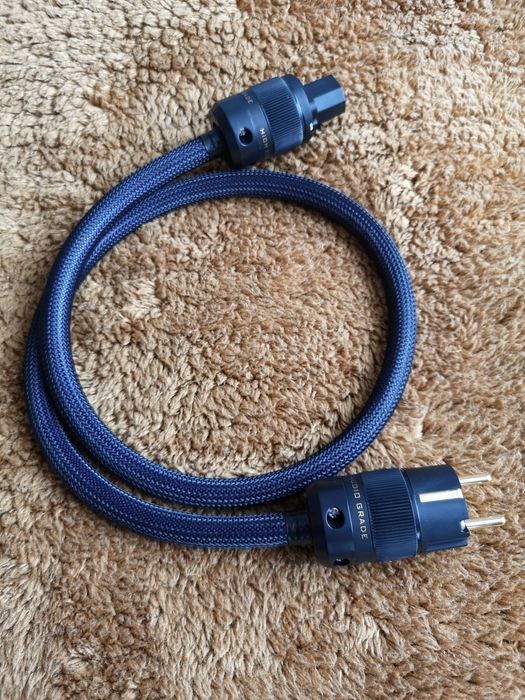 Kabel zasilający audio Melodika 3x4 mm dł 1.0m Wtyki Schuko Audiocrast