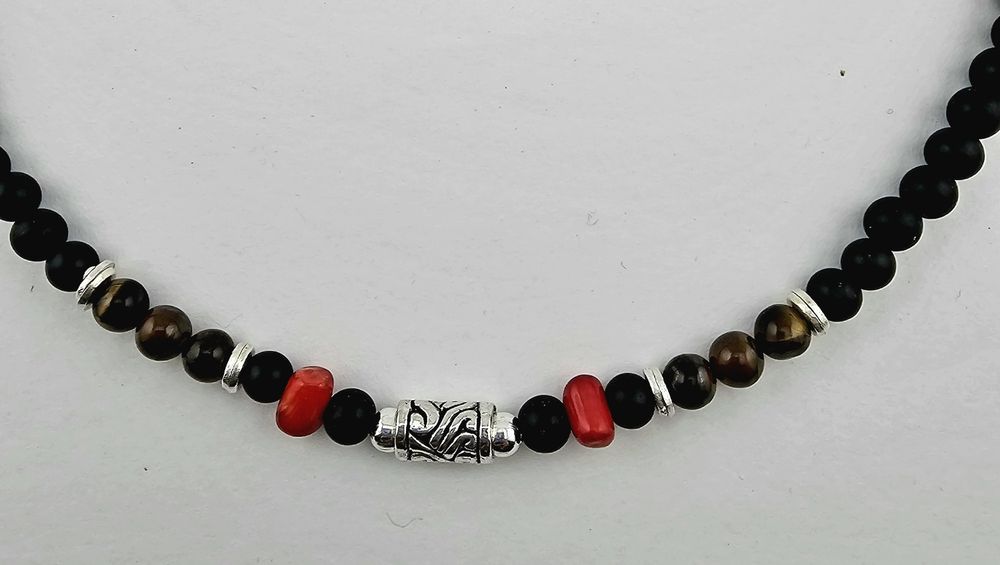 Naszyjnik męski z kamieni naturalnych