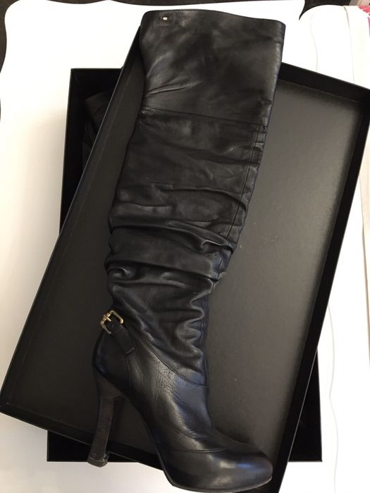 MAX MARA piękne kozaki za kolano marszczone , 38