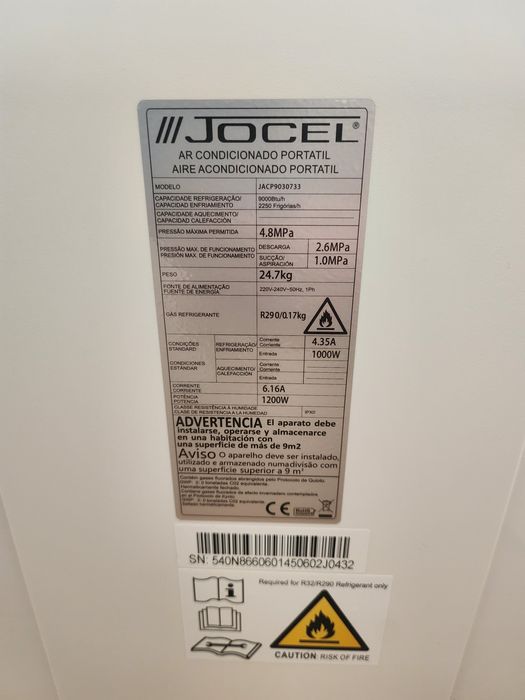 ar condicionado portátil jocel 9000 btus
