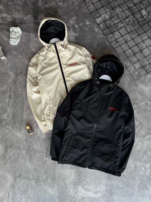 Вітровка Hugo Boss Beige Premium чоловіча з біркою qr-code i57/Boss8