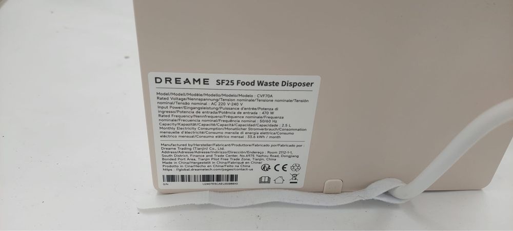 Dreame sf25 mlynek do rozdrabniania odpadow