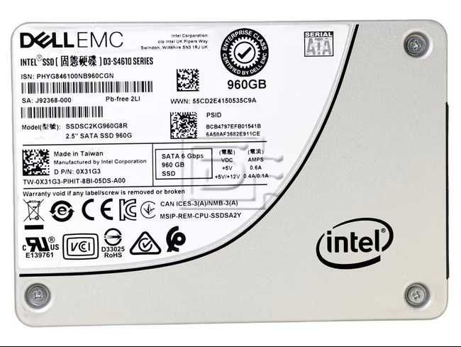 Disco SSD de topo 1TB - Intel  Intel SSDSC2KG960G8R