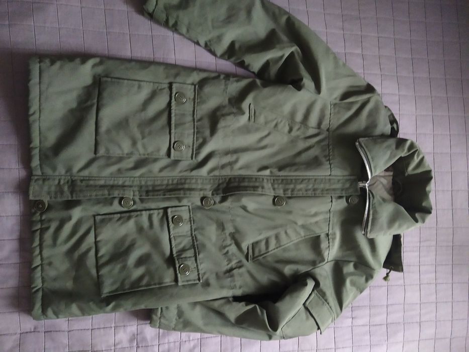 Zimowa kurtka parka z kieszeniami, suwak YKK r. M
