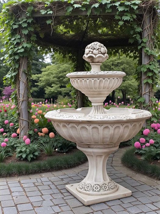 Fontanna ogrodowa Arkansas  Biały cement konglomerat figura Ag-Bet