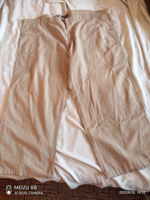 Літні лляні штани на великого чоловіка високого зросту