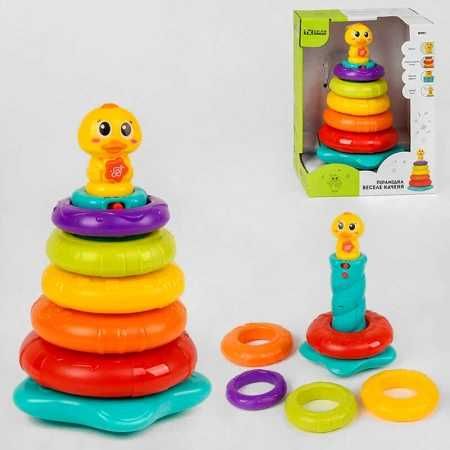 Интерактивная музыкальная игрушка Hola Toys пирамидка Утенок