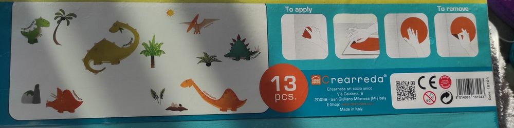 Autocolantes de parede com dinossauros