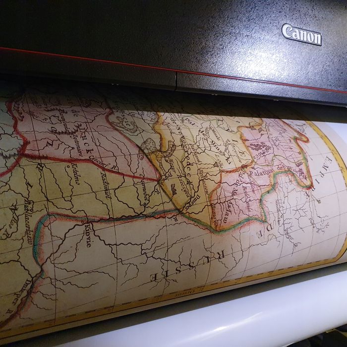 Stara mapa - Polska - Bourgogne ok.1660 - 100x70cm