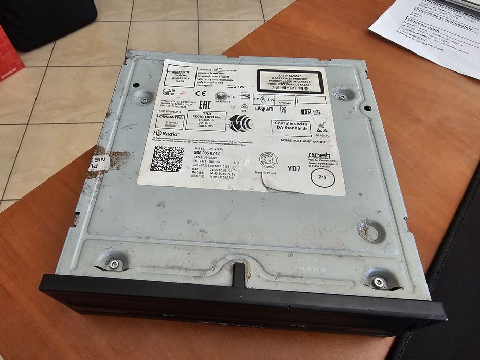 Jednostka Multimedialna Radio MIB2 Skoda Octavia Superb CANTON  *Opis*