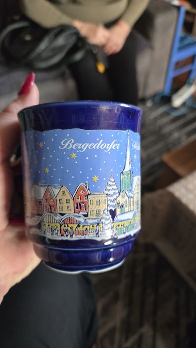 Kubek kobaltowy Świąteczny.